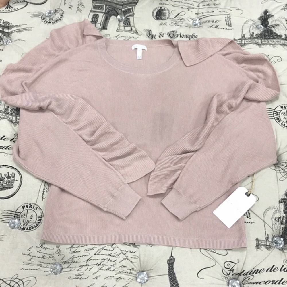 Leith Ruffle Sleeve Sweater - Picture 4 of 7